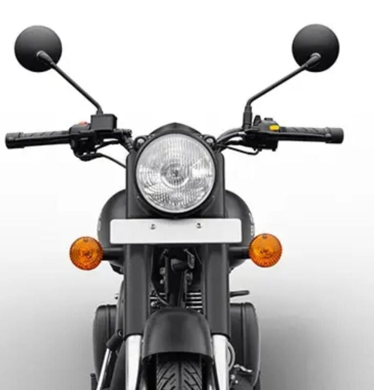 Bike Round Rear View Mirrors Set Black Powder Coated Compatible With Bullet 350cc / 500cc - Model's Right/Left Year 2012 To 2020 Only (Classic Black)