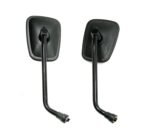 Bike Round Rear View Mirrors Set Black Powder Coated Compatible With Bullet 350cc / 500cc - Model's Right/Left Year 2012 To 2020 Only (Classic Black)