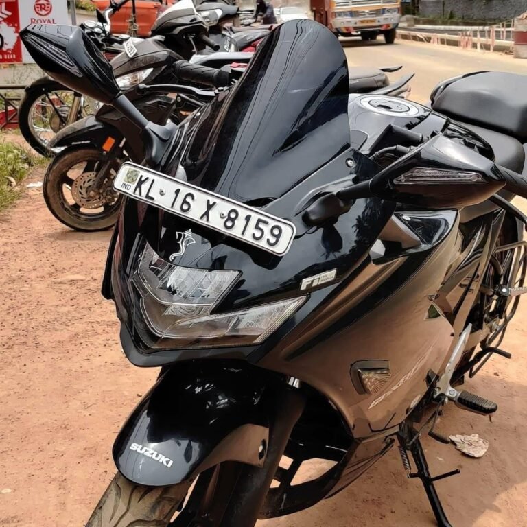 DB Visor Windshield Wind Deflector for Suzuki Gixxer SF 150 250 Dark Black Colour