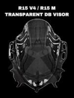 DB Visor Windshield Wind Deflector for Yamaha R15 V4 & R15 M Clear White