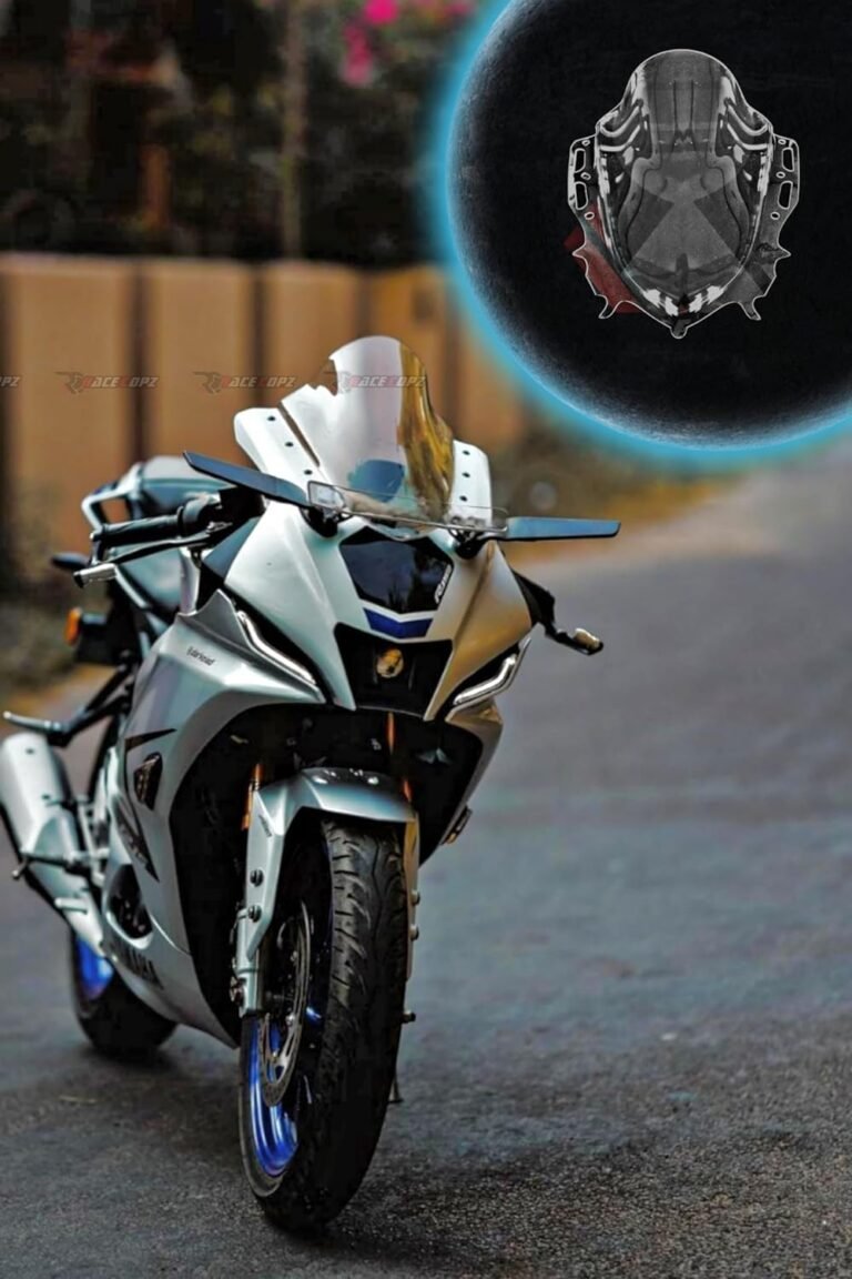 DB Visor Windshield Wind Deflector for Yamaha R15 V4 & R15 M Clear White