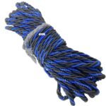 Dhe Best Bike Bullet Black Leg Guard Rope (28 Meter) Strong and Heavy Legguard Rope Blue Black Compatible with RE Classic Chrome