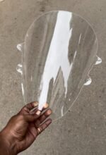 DHE BEST Full Bubble Indonesian Type Visor Windshield Wind Deflector for Yamaha R15 V3 Transparent White