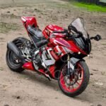 DHE BEST Indonesian Type Full Bubble Visor Windshield Wind Deflector Compatible for R15 V3 Transparent Clear White