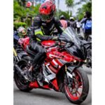 DHE BEST R15 V3 Indonesian Type Full Bubble Visor Windshield Wind Deflector Transparent Clear White Colour