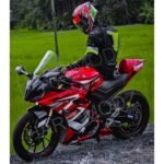 DHE BEST R15 V3 Indonesian Type Full Bubble Visor Windshield Wind Deflector Transparent Clear White Colour