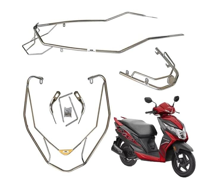DIO 125 Chrome Body Kit Crash Guard Suitable For DIO 125 Scooter (CHROME Body Kit Set)