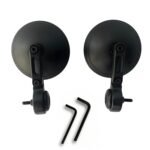 Eaz Handle Bar Front Mirror Black Heavy For Royal Enfield Hunter/Reborn/Meteor 350 Cc