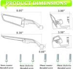 Eliane Universal Motorcycle Bike Mirrors Set Adjustable Rotating Rear View Mirror Stealth Wind Wing Side For All Bikes (York nut Fitting 8mm, 10mm)