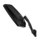 Fancy Small 5 Edge Rear View Mirror for Bajaj Pulsar RS 200 (Pack of 2) (KOSO-31), black