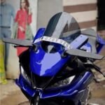 Full Bubble Visor Windshield Wind Deflector Indonesian Type for R15 V3 (Dark Smoke Black Color)