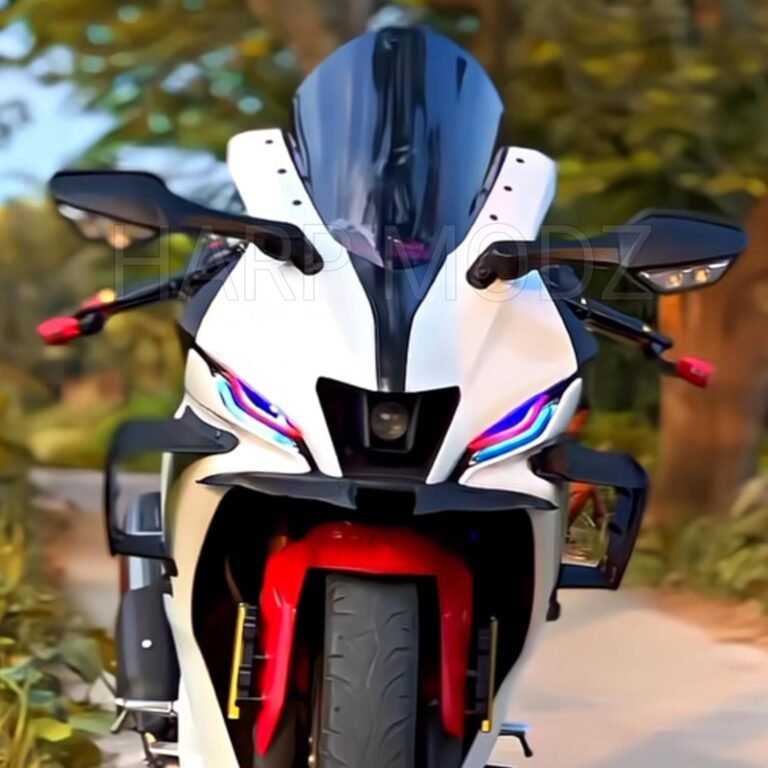 Full Bubble Visor Windshield Wind Deflector Indonesian Type for Yamaha R15 V4 & R15 M (Smoke Black)