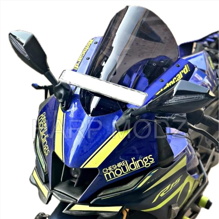 Indonesian Type Full Bubble Visor Windshield Wind Deflector for R15 V4 & R15 M (Smoke Light Black Color)
