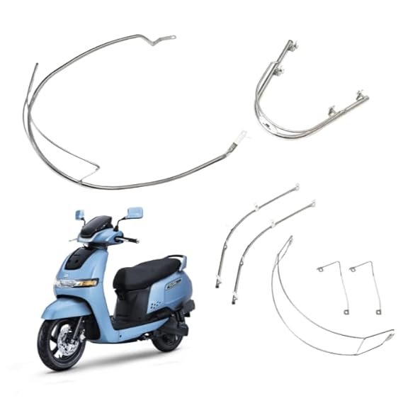 IQube S Body Kit Chrome Crash Guard Suitable For TVS IQube S Electric Scooter (Full Body kit Set)