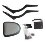 Jawa 42 Bobber Motorcycle Back Seat | Premium Leatherette Pillion Seat for Bike | Comfortable Cushion | Includes Footrest for Added Comfort | Easy Installation | Grey