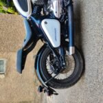 Jawa 42 Bobber Motorcycle Back Seat | Premium Leatherette Pillion Seat for Bike | Comfortable Cushion | Includes Footrest for Added Comfort | Easy Installation | Grey