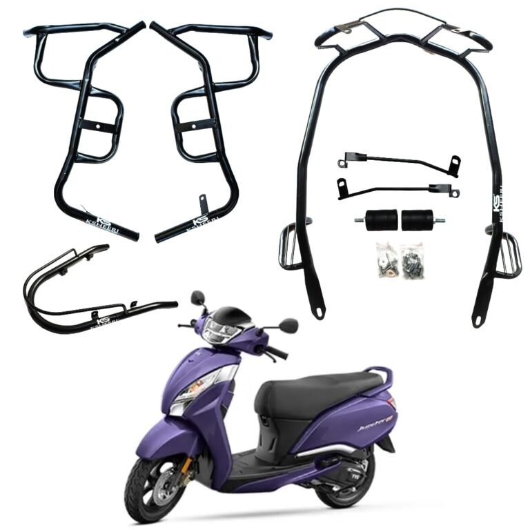 JUPITER 125 CRASH GUARD WITH FRAME SLIDER LAGGUARD FRONT AND REAR CRASH GUARD SUITABLE FOR TVS JUPITER 125 BS6 SCOOTER (SET OF 1)