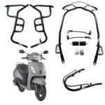 JUPITER CRASH GUARD WITH FRAME SLIDER LAGGUARD FRONT AND REAR CRASH GUARD SUITABLE FOR TVS OLD MODEL JUPITER BS6 SCOOTER (SET OF 1)