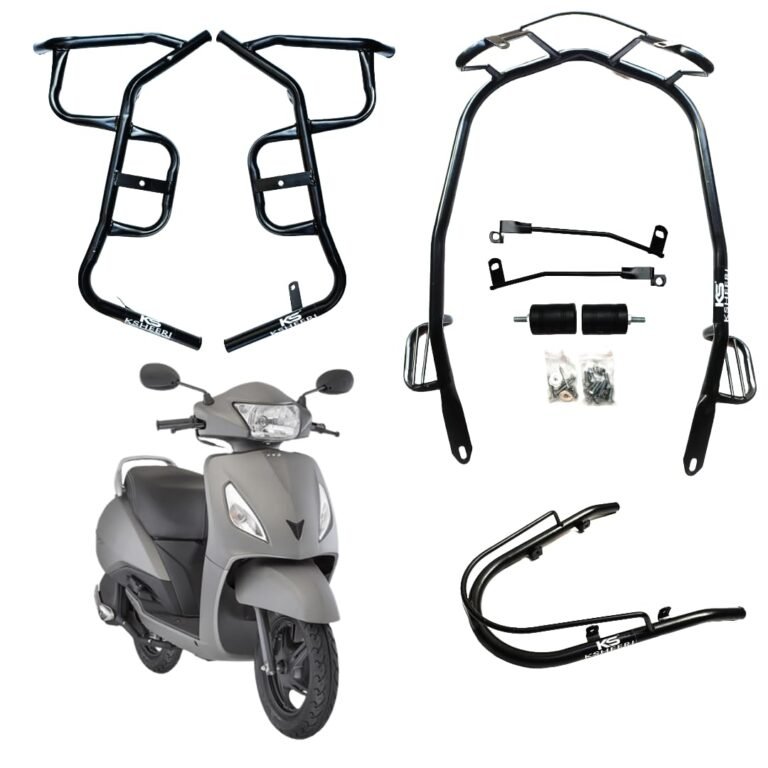 JUPITER CRASH GUARD WITH FRAME SLIDER LAGGUARD FRONT AND REAR CRASH GUARD SUITABLE FOR TVS OLD MODEL JUPITER BS6 SCOOTER (SET OF 1)