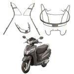 KSHEERI Activa 125 Full Body Chrome Crash Guard Suitable For Honda Activa 125 Scooter (Body Kit Set)