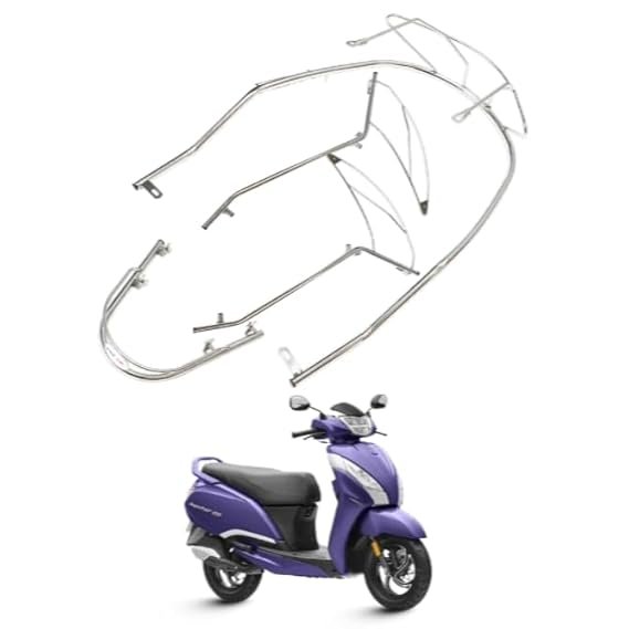 KSHEERI Jupiter 125 Full Body Kit Chrome Crash Guard Suitable For TVS Jupiter 125 Scooter (Body Kit Set)