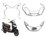 KSHEERI Pleasure Full Body Chrome Crash Guard Suitable For Hero Pleasure Scooter (Body Kit Set)