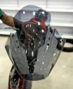 Light Smoke Black Powerpart Visor Windshield Wind Deflector Headlight Closed Engraved Compatible for KTM RC 125 RC 200 RC 390