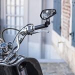 Miwings CNC Alloy Stylish Design 2-Verson Mirror for Motorbike Rearview Side Handle Bar End Mirrors For All Universal Bikes (Left & Right, Pack of 2, Black)