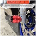 Motorcycle CNC Front Wheel Fork Sliders Anti Crash Protector for BMW, Kawasaki, R15 V3, V4, R15M, MT15, Universal for All Bikes (RED)