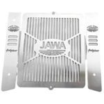 Motorcycle Radiator Guard Protector Grill for (JAWA 42), Pack of 1, Silver