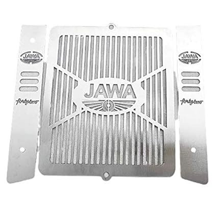 Motorcycle Radiator Guard Protector Grill for (JAWA 42), Pack of 1, Silver