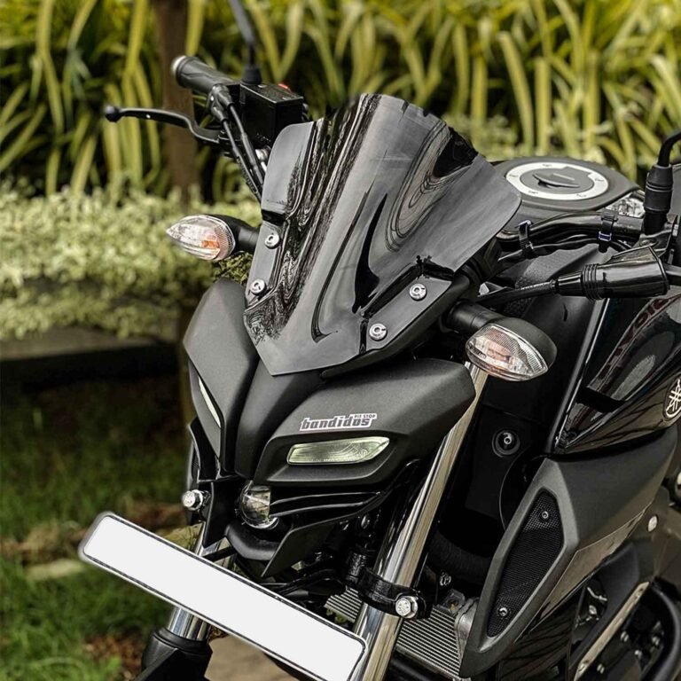 MT 15 Short Visor Windshield Wind Deflector 2.0 Black Colour