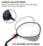 NIKAVI MR751L Side View Glass Rear View Mirror Compatible For Hero Passion Plus/Splendor Plus (LEFT HAND)