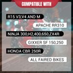 OBEROI'S TRADERS Universal Adjustable Rear View Side Mirror with Turn Signal Led Indicator for All Fairing Bikes