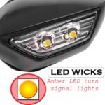 OBEROI'S TRADERS Universal Adjustable Rear View Side Mirror with Turn Signal Led Indicator for All Fairing Bikes