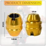 OBEROI'S TRADERS Universal Motorcycle Front Fork Slider | Wheel Frame Slider | Axle Protector Bike Crash Guard for All Bikes (Pack of 2) (Golden)