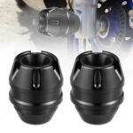 OBEROI'S TRADERS Universal Motorcycle Front Fork Slider | Wheel Frame Slider | Axle Protector Bike Crash Guard for All Bikes (Pack of 2) (Black)