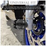 OBEROI'S TRADERS Universal Motorcycle Front Fork Slider | Wheel Frame Slider | Axle Protector Bike Crash Guard for All Bikes (Pack of 2) (Black)