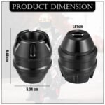 OBEROI'S TRADERS Universal Motorcycle Front Fork Slider | Wheel Frame Slider | Axle Protector Bike Crash Guard for All Bikes (Pack of 2) (Black)