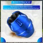OBEROI'S TRADERS Universal Motorcycle Front Fork Slider | Wheel Frame Slider | Axle Protector Bike Crash Guard for All Bikes (Pack of 2) (Blue)