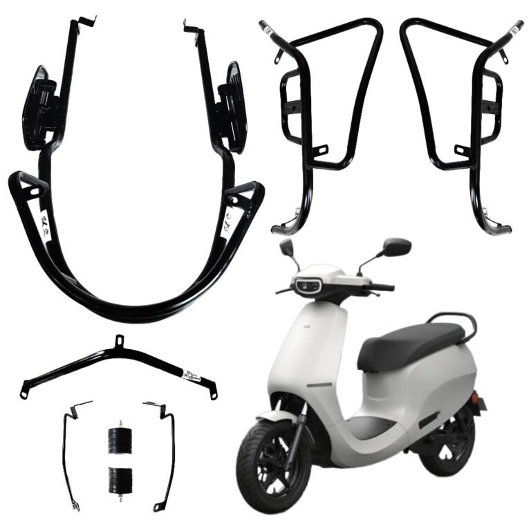 OLA S1 PRO 2"GEN CRASH GUARD WITH FOLDABLE FOOTREST AND FRAME SLIDER LAGGUARD FRONT AND REAR CRASH GUARD SUITABLE FOR OLA S1 PRO 2"GEN ELECTRIC SCOOTER (SET OF 1)