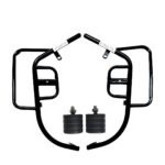 Ola S1X 3" GEN Crash Guard with Foldable FOOTREST and Frame Slider Front Rear Safety Guard FIT for Ola S1X 3" Generation EV Scooter (Black/Full Set)