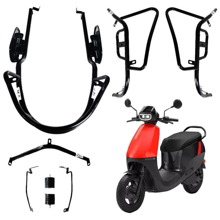 OLA S1X CRASH GUARD WITH FOLDABLE FOOTREST AND FRAME SLIDER LAGGUARD FRONT AND REAR CRASH GUARD SUITABLE FOR OLA S1X 2"GEN ELECTRIC SCOOTER (SET OF 1)