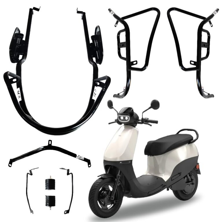 OLA S1X PLUS CRASH GUARD WITH FOLDABLE FOOTREST AND FRAME SLIDER LAGGUARD FRONT AND REAR CRASH GUARD SUITABLE FOR OLA S1X PLUS ELECTRIC SCOOTER (SET OF 1)
