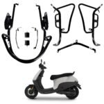 OLA S1X, S1X PLUS 3"GEN CRASH GUARD WITH FOLDABLE FOOTREST AND FRAME SLIDER LAGGUARD FRONT AND REAR CRASH GUARD SUITABLE FOR OLA S1X, S1X PLUS GENERATION 3 ELECTRIC SCOOTER (SET...