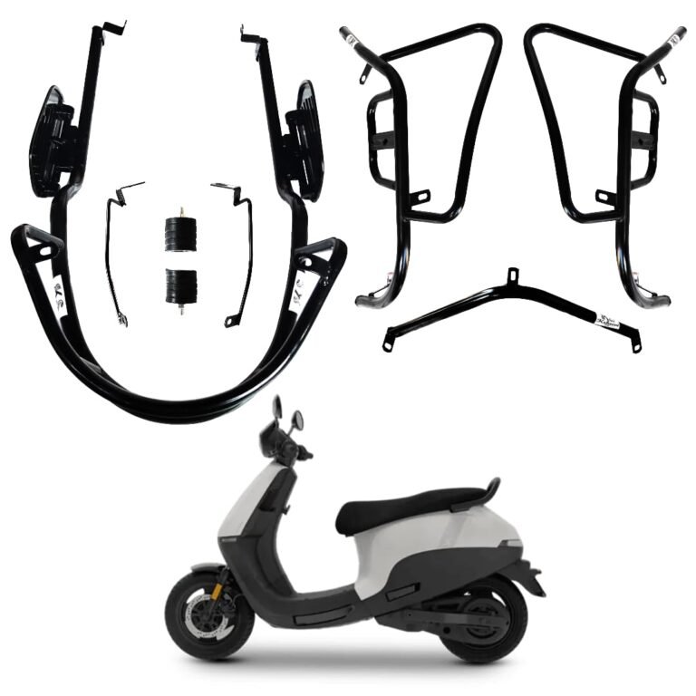 OLA S1X, S1X PLUS 3"GEN CRASH GUARD WITH FOLDABLE FOOTREST AND FRAME SLIDER LAGGUARD FRONT AND REAR CRASH GUARD SUITABLE FOR OLA S1X, S1X PLUS GENERATION 3 ELECTRIC SCOOTER (SET...