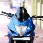Old Gixxer SF DB Visor Windshield Wind Deflector Black Color