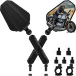 OTO6 Adventure Bike Mirrors, Motorcycle Mirror Fits RAM B Balls and 7/8"Handlebar M10 M8,Compatible with KT-M Adventure,Ho-nda Africa Twin, RE Himalayan Vehicles