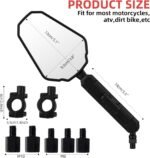 OTO6 Adventure Bike Mirrors, Motorcycle Mirror Fits RAM B Balls and 7/8"Handlebar M10 M8,Compatible with KT-M Adventure,Ho-nda Africa Twin, RE Himalayan Vehicles