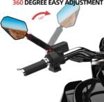 OTO6 Adventure Bike Mirrors, Motorcycle Mirror Fits RAM B Balls and 7/8"Handlebar M10 M8,Compatible with KT-M Adventure,Ho-nda Africa Twin, RE Himalayan Vehicles